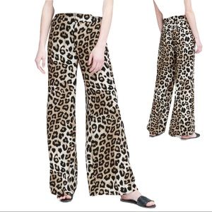 Banana Republic Leopard Print High-waist Wide-leg
